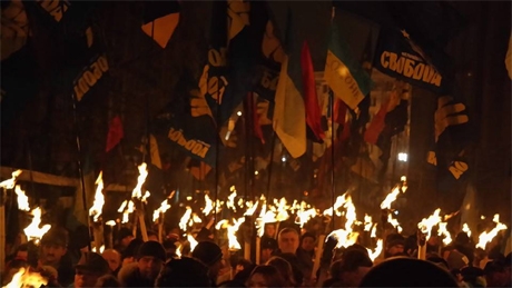 В Украине прошли митинги в честь дня рождения Бандеры